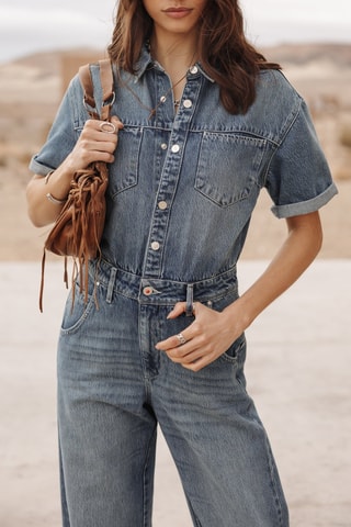 Combinaison en jean - Bleu