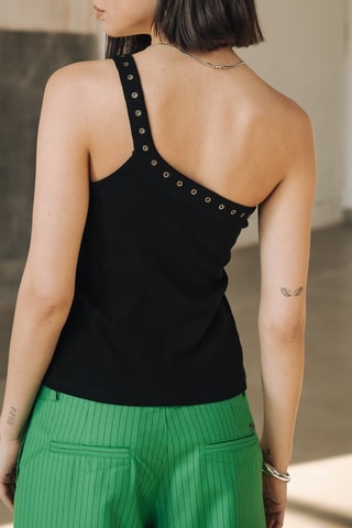 Top asymétrique - Noir