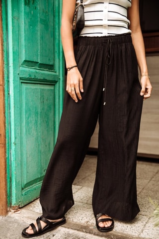 Pantalon Phandy Plain Color - Noir