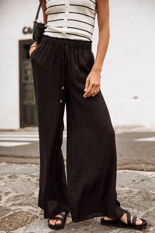 Pantalon Phandy Plain Color - Noir