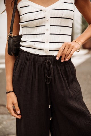 Pantalon Phandy Plain Color - Noir