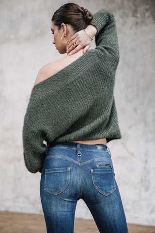 Jean Alexa High Waist Cropped S-SDM - Bleu