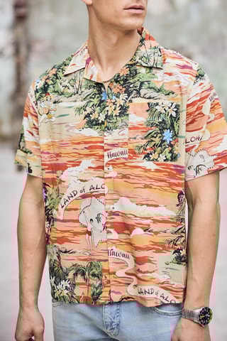 Chemise - Vert et orange