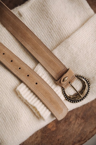Ceinture en nubuck - Beige