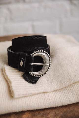 Ceinture en nubuck - Noir