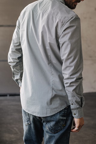 Chemise slim Yoris Pequino - Blanc et vert