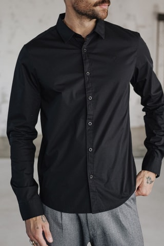 Chemise Yoris Poplin Stretch - Noir