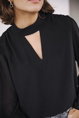 Blouse Bellany Strass - Noir