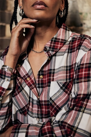 Chemise Tickya Plaid - Blanc