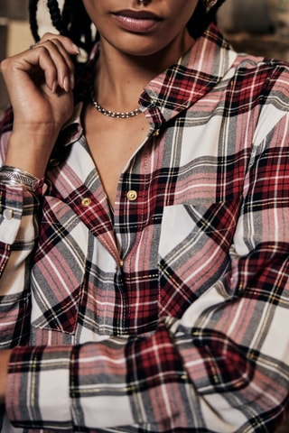 Chemise Tickya Plaid - Blanc