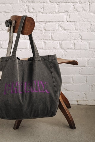 Tote bag Tunna City - Noir et violet