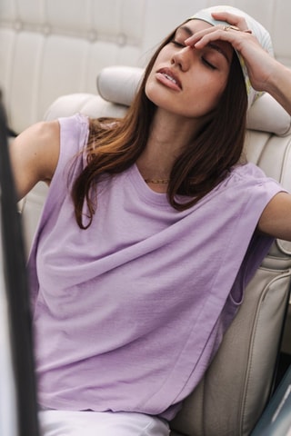 T-shirt Trenny Linen - Violet