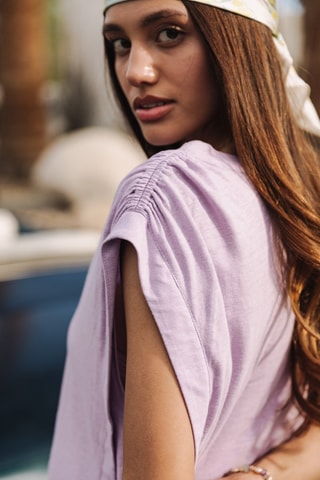 T-shirt Trenny Linen - Violet