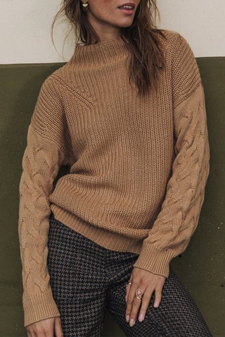 Pull en laine Plume - Marron