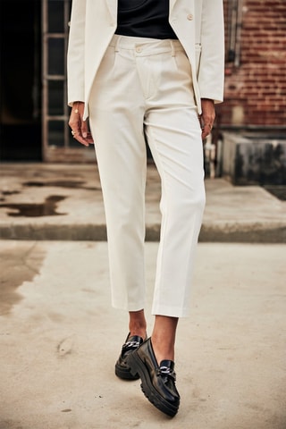 Pantalon slim Pietra Stripy - Blanc