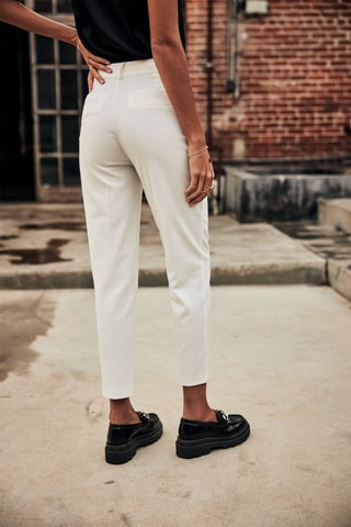 Pantalon slim Pietra Stripy - Blanc