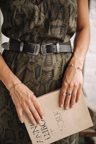 Ceinture en cuir Wyona - Noir