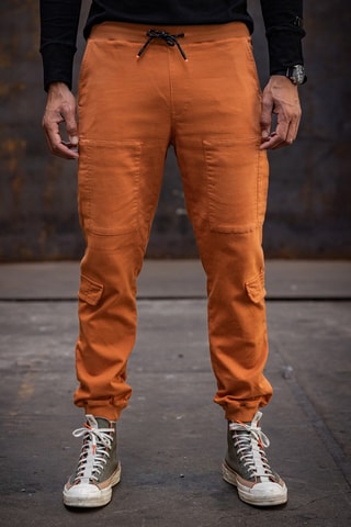 Pantalon cargo slim Joey Carver - Orange