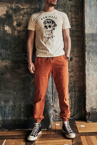 Pantalon cargo slim Joey Carver - Orange