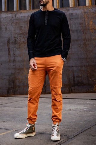 Pantalon cargo slim Joey Carver - Orange
