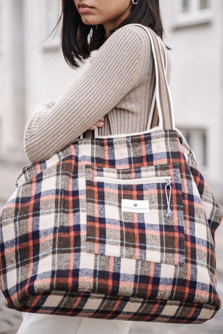 Sac porté épaule réversible Coletta - Jaune, marron et rouge