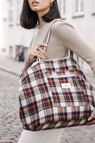 Sac porté épaule réversible Coletta - Jaune, marron et rouge