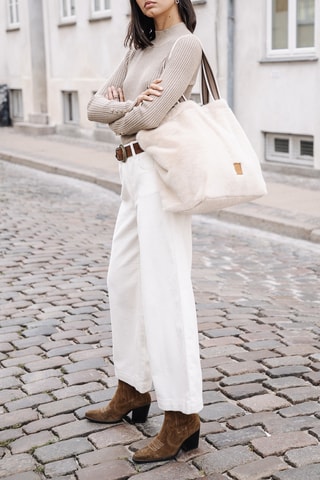 Sac porté épaule réversible Coletta - Jaune, marron et rouge