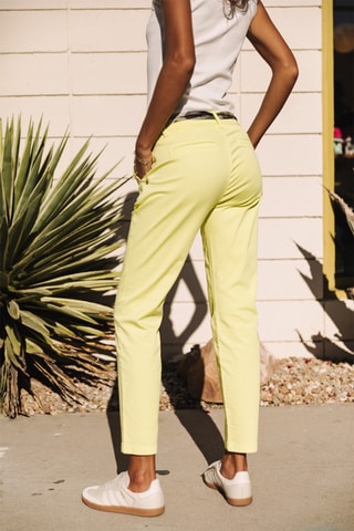 Pantalon slim 7/8 Claudia Felicita - Jaune