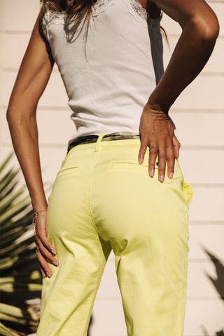 Pantalon slim 7/8 Claudia Felicita - Jaune