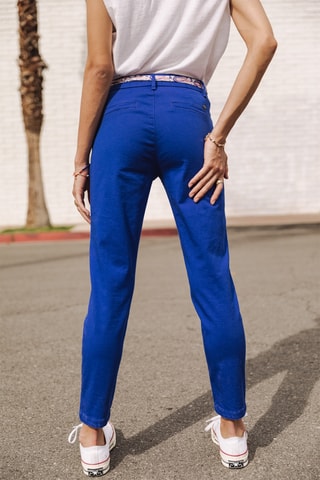 Pantalon slim 7/8 Claudia Felicita - Bleu