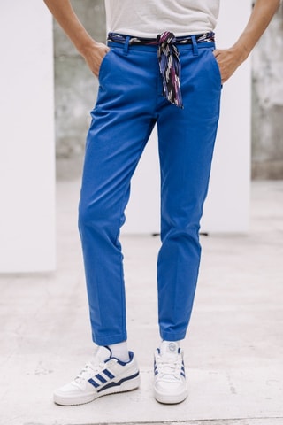 Pantalon slim 7/8 Claudia Felicita - Bleu