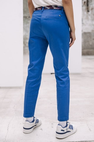 Pantalon slim 7/8 Claudia Felicita - Bleu