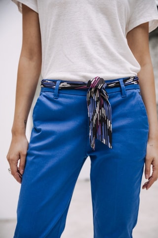 Pantalon slim 7/8 Claudia Felicita - Bleu