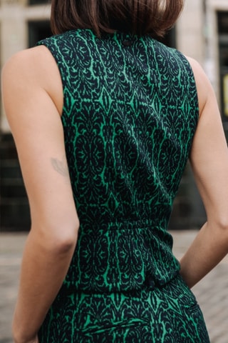 Gilet de costume Gladys Baroca - Noir et vert