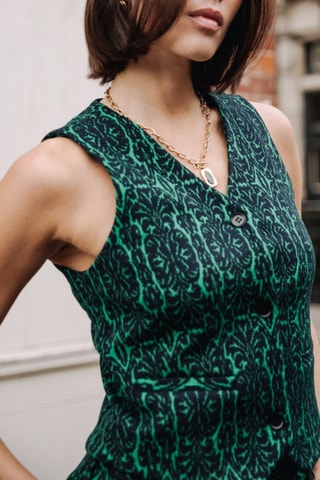 Gilet de costume Gladys Baroca - Noir et vert