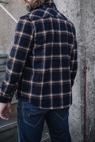 Surchemise en laine Kody Santafe - Bleu