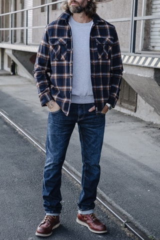 Surchemise en laine Kody Santafe - Bleu