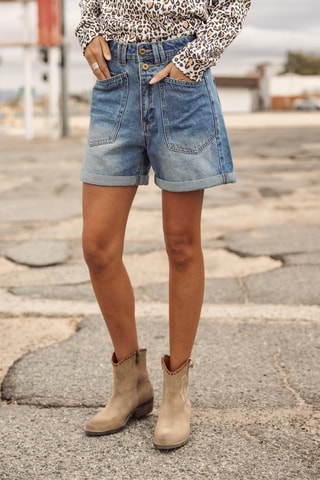 Short en jean - Bleu
