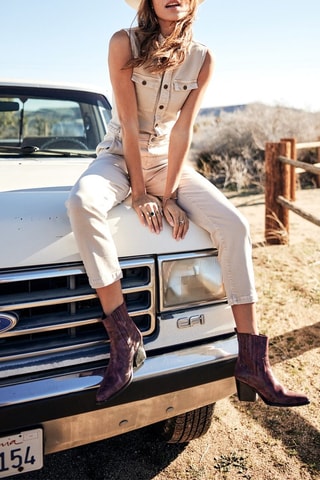 Combinaison en jean Eleonore - Beige