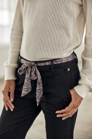 Pantalon slim 7/8 Claudia Felicita - Noir