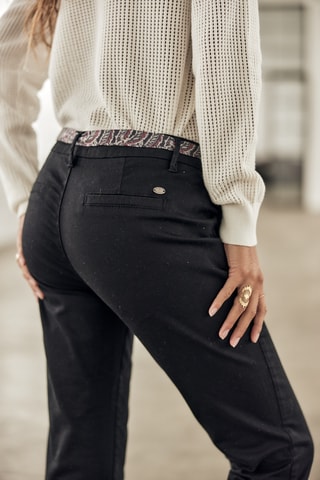 Pantalon slim 7/8 Claudia Felicita - Noir