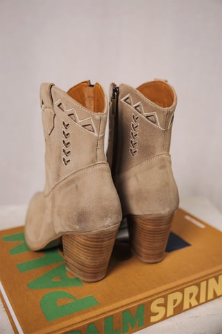 Bottines en nubuck - Beige
