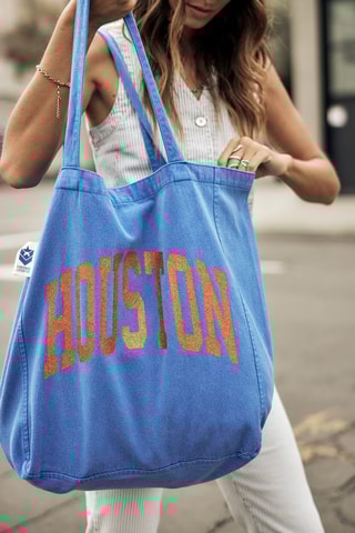 Tote bag Tunna City  NC - Orange et bleu