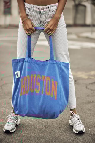 Tote bag Tunna City  NC - Orange et bleu