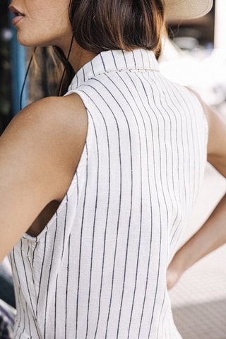 Combishort en lin Aryel Monterey - Blanc