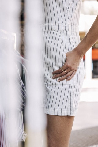 Combishort en lin Aryel Monterey - Blanc