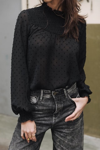 Blouse Carena Plumetis - Noir