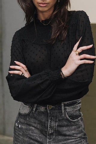 Blouse Carena Plumetis - Noir