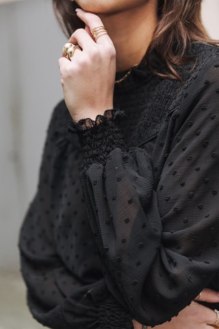 Blouse Carena Plumetis - Noir