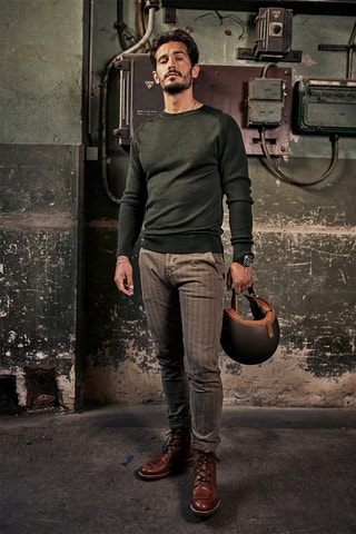 Pantalon slim - Vert